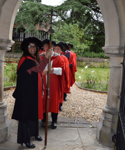 Sara and OCM graduation procession