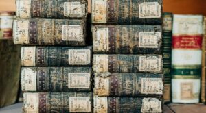 Picture of Pile of Old Books stacked