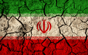Iran Flag broken