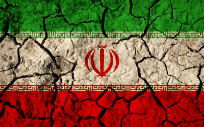 Iran Flag broken