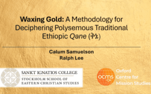 Ralph Lee and Calum Samuelson present at the Scritura Readers Group