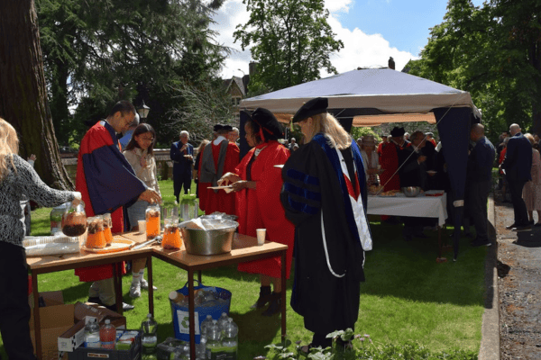 Food and Drink served in the garden